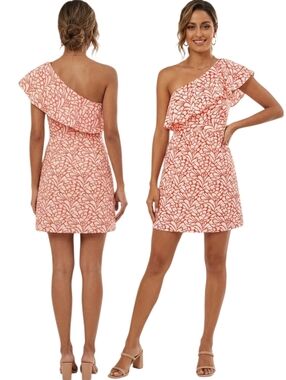JENNY YOO "Lulu" One Shoulder Silk Mini Dress - Size 4